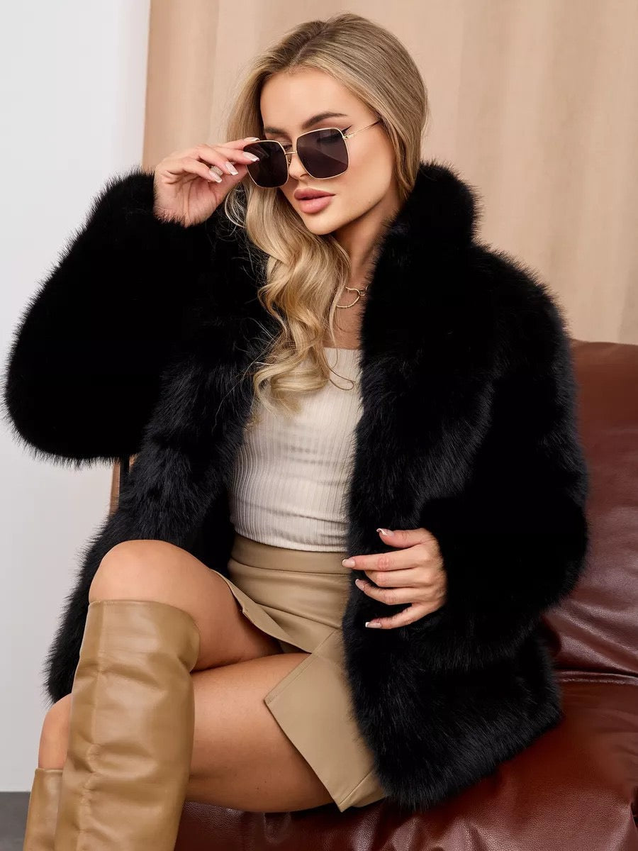 Elegant Faux Fur Winter Jacket