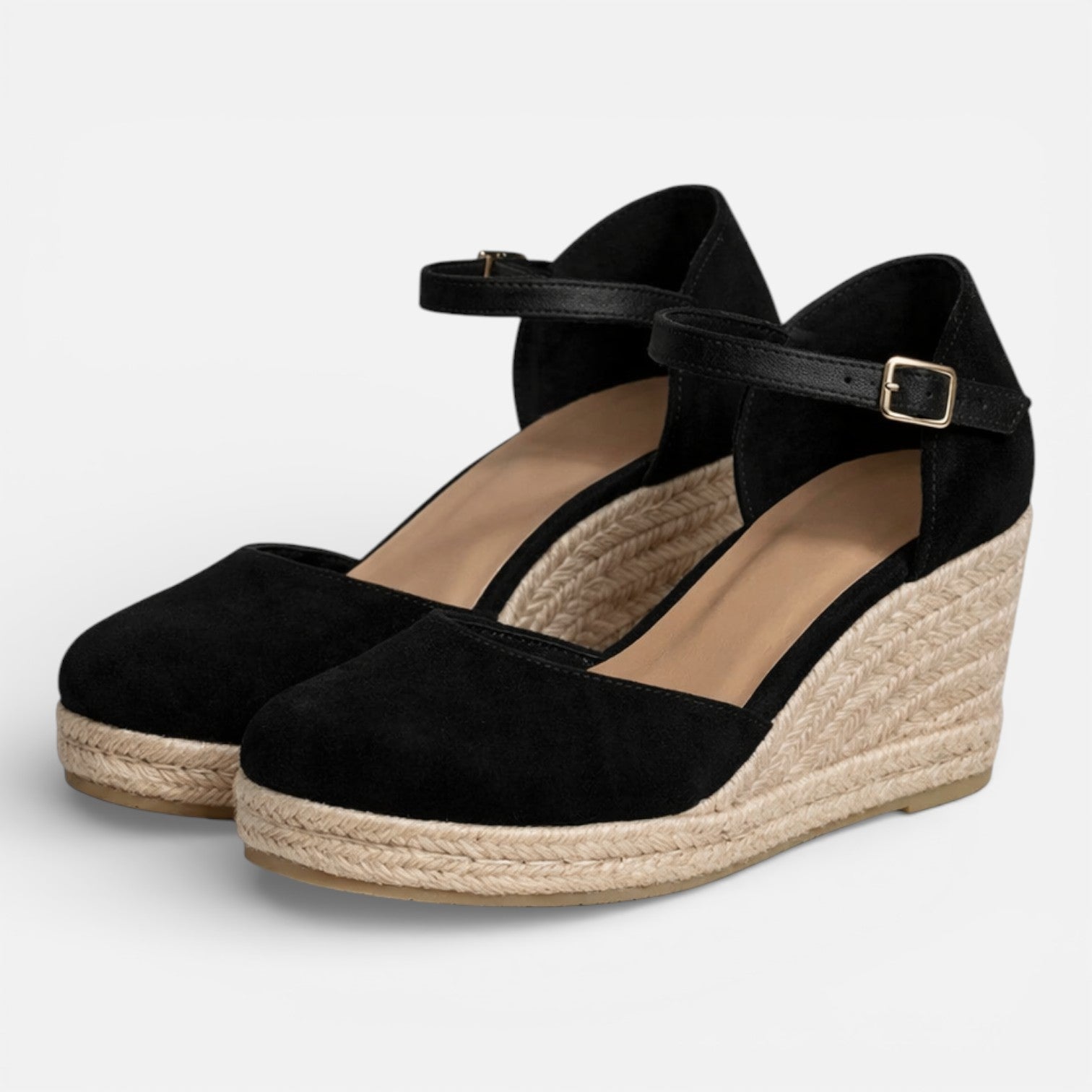 Women’s Comfortable Wedge Sandals Closed Toe Ankle Strap