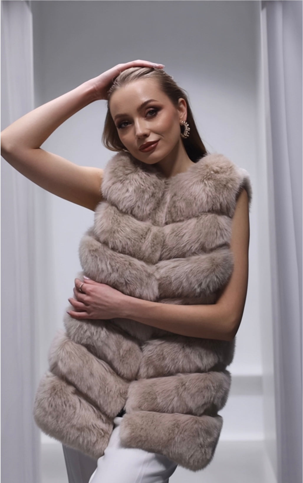 Women's Faux Fur Fashion Style Vest Jackets - Sofia Maris