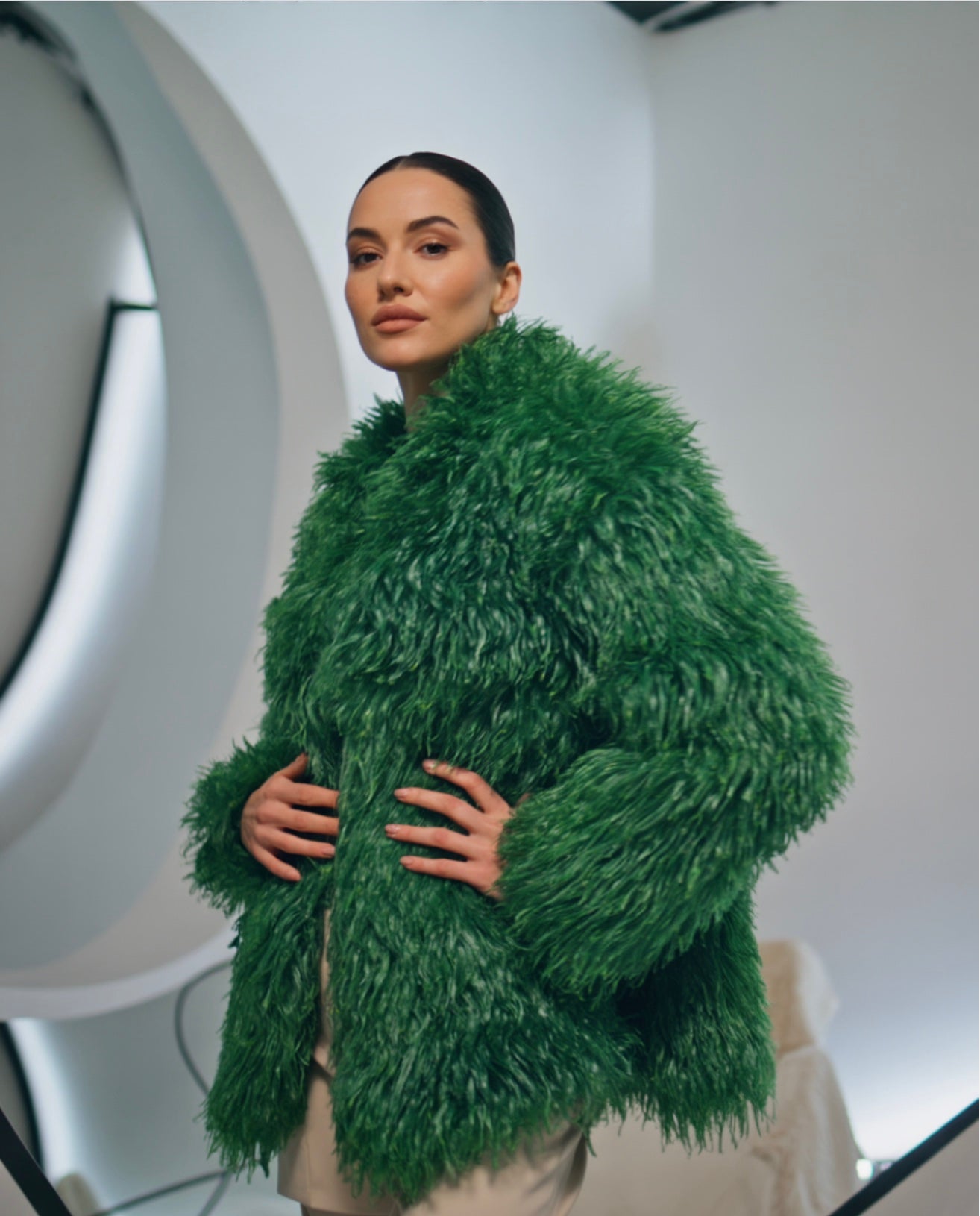 Oversized Fluffy Faux Fur Winter Coat - Sofia Maris