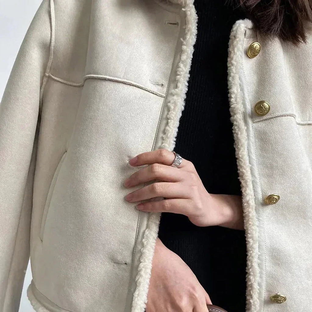 Emma | Shearling Button Jacket