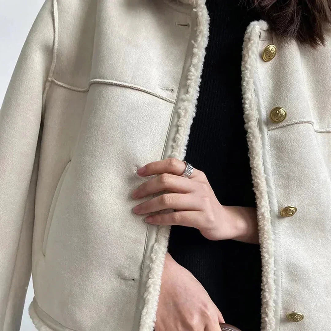 Emma | Shearling Button Jacket