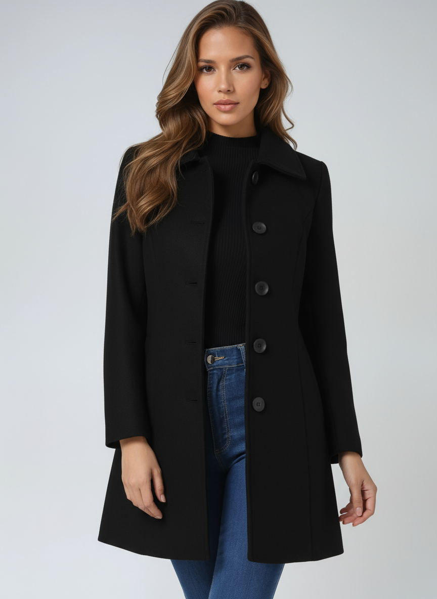 Women's Single Breasted Winter Trench Coat - Sofia Maris