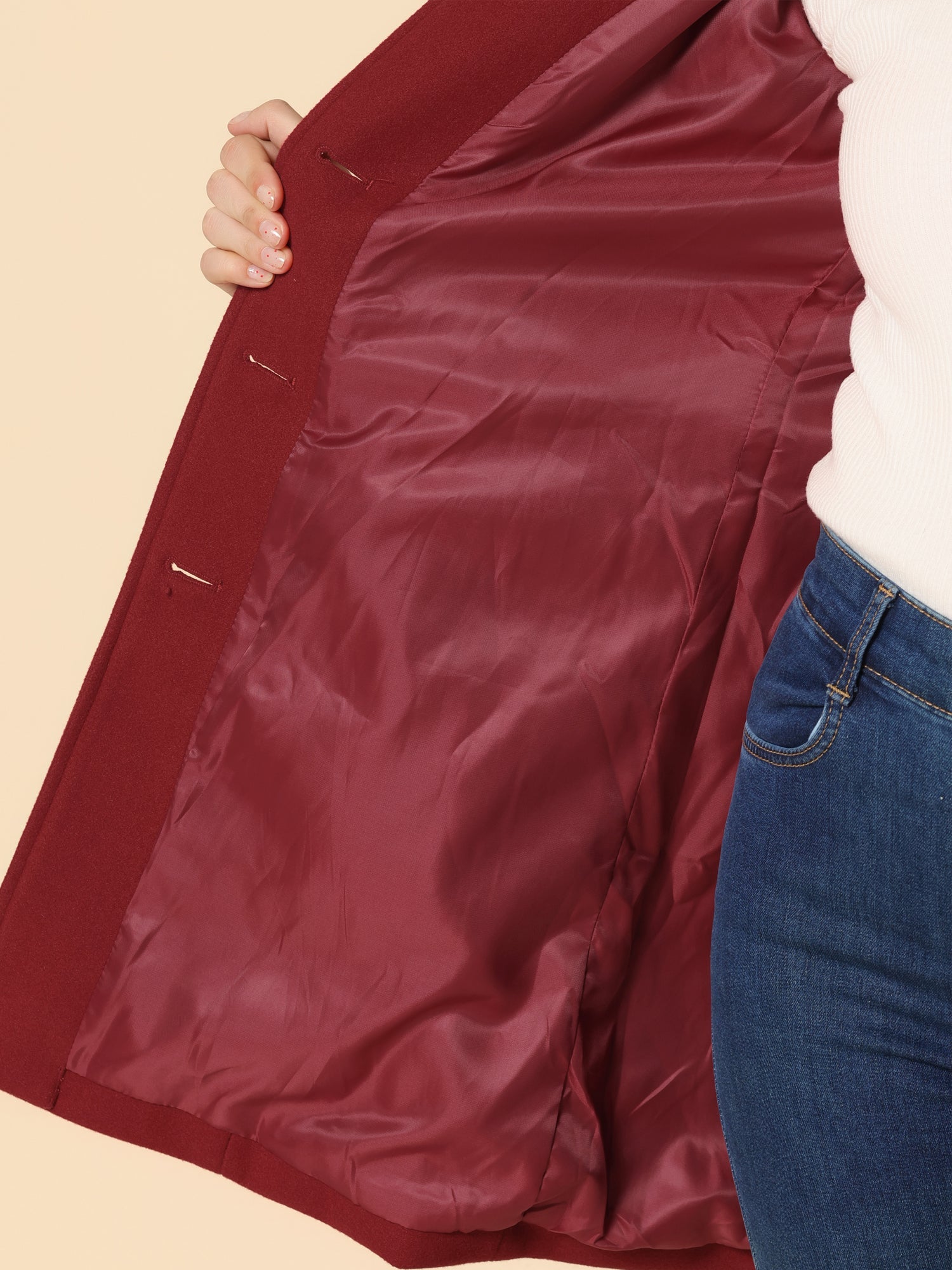 Women's Single Breasted Winter Trench Coat - Sofia Maris