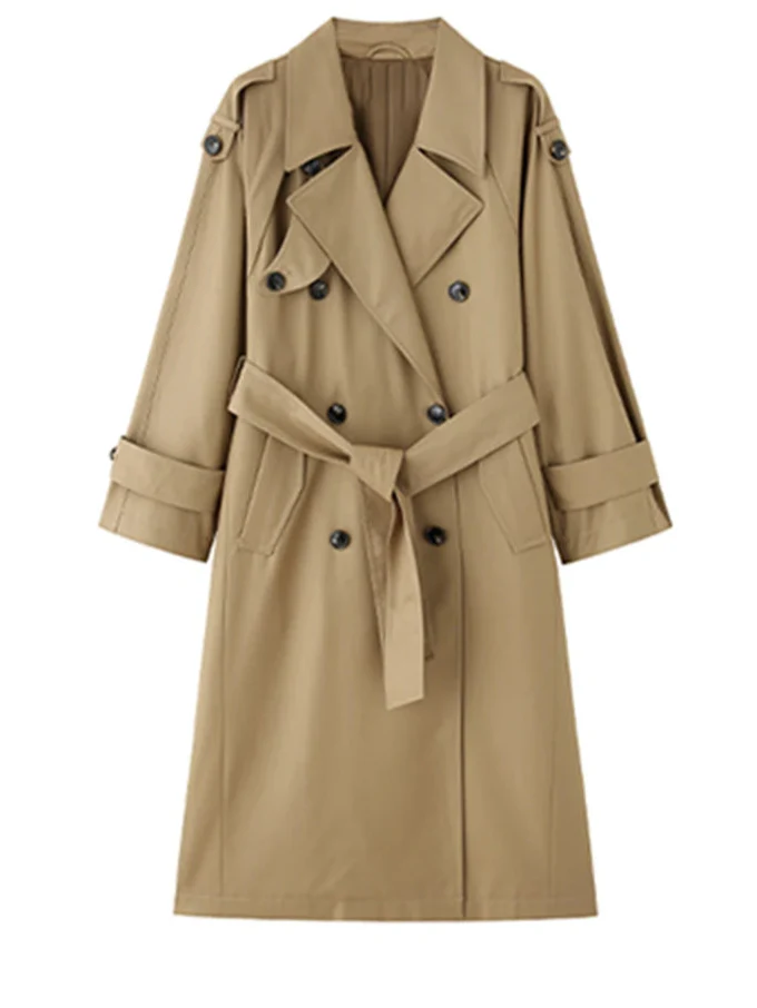 Sofia Maris Women's Oversized Long Trench Coat