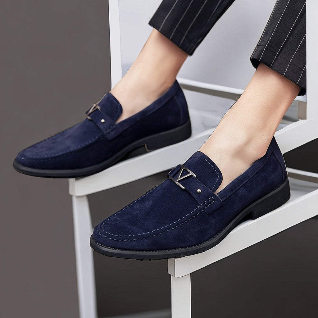 Men's Italian Suede Slip-On Loafers – Elegant Classic Shoes