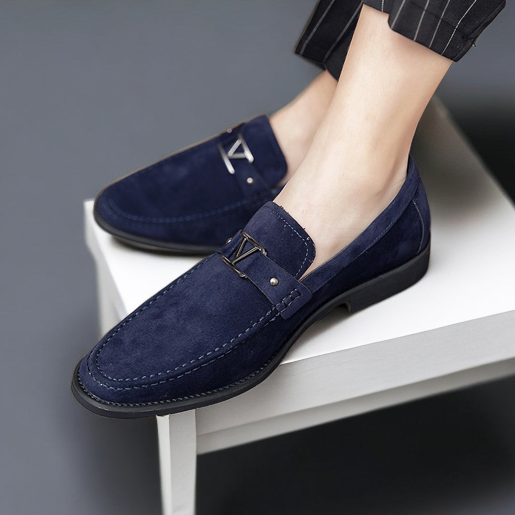 Men's Italian Suede Slip-On Loafers – Elegant Classic Shoes