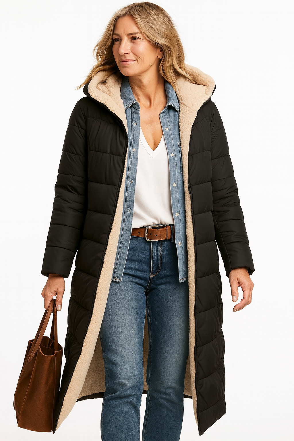 The Alexa Long Padded Coat – Quilted Design & Winter Warmth - Sofia Maris