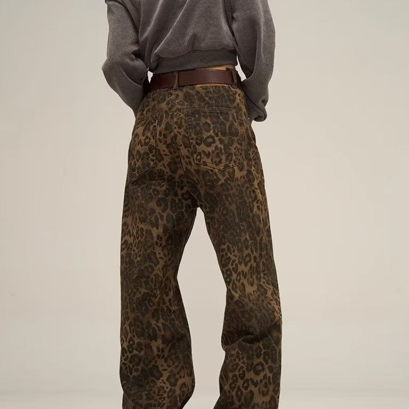 Women's Leopard Print Jeans - Sofia Maris