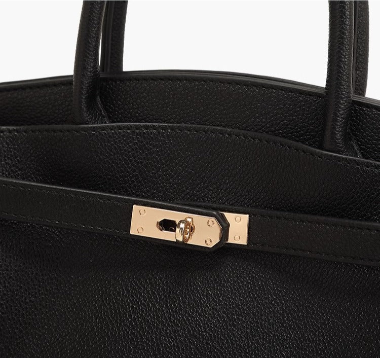 Women's Structured Crossbody Handbag with Top Handle and Clasp - Sofia Maris