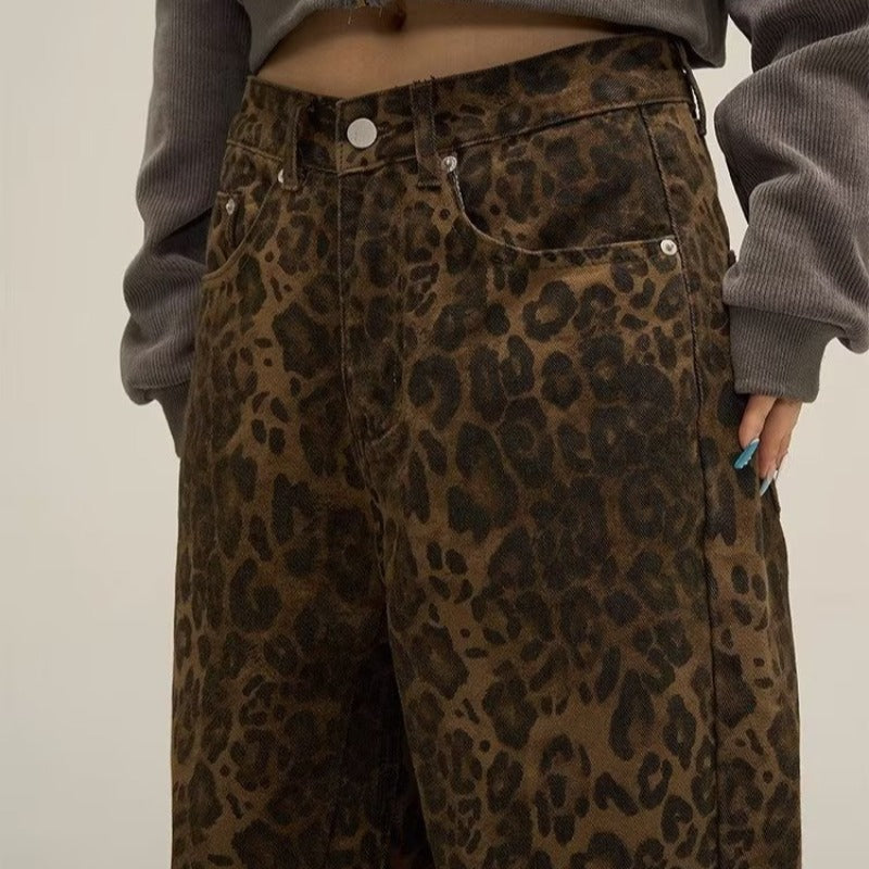 Women's Leopard Print Jeans - Sofia Maris
