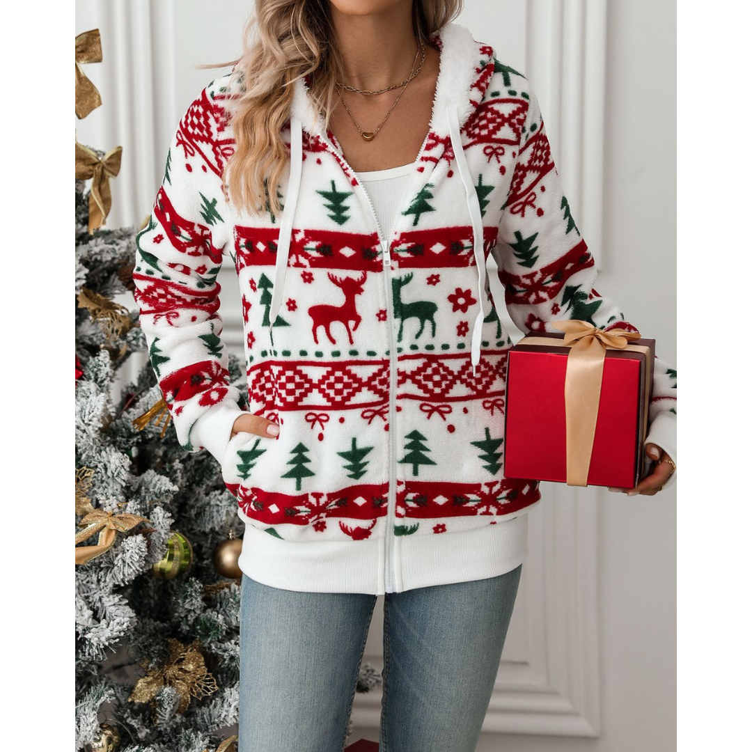 Women’s Christmas Hoodie | Seasonal Print and Casual Comfort - Sofia Maris
