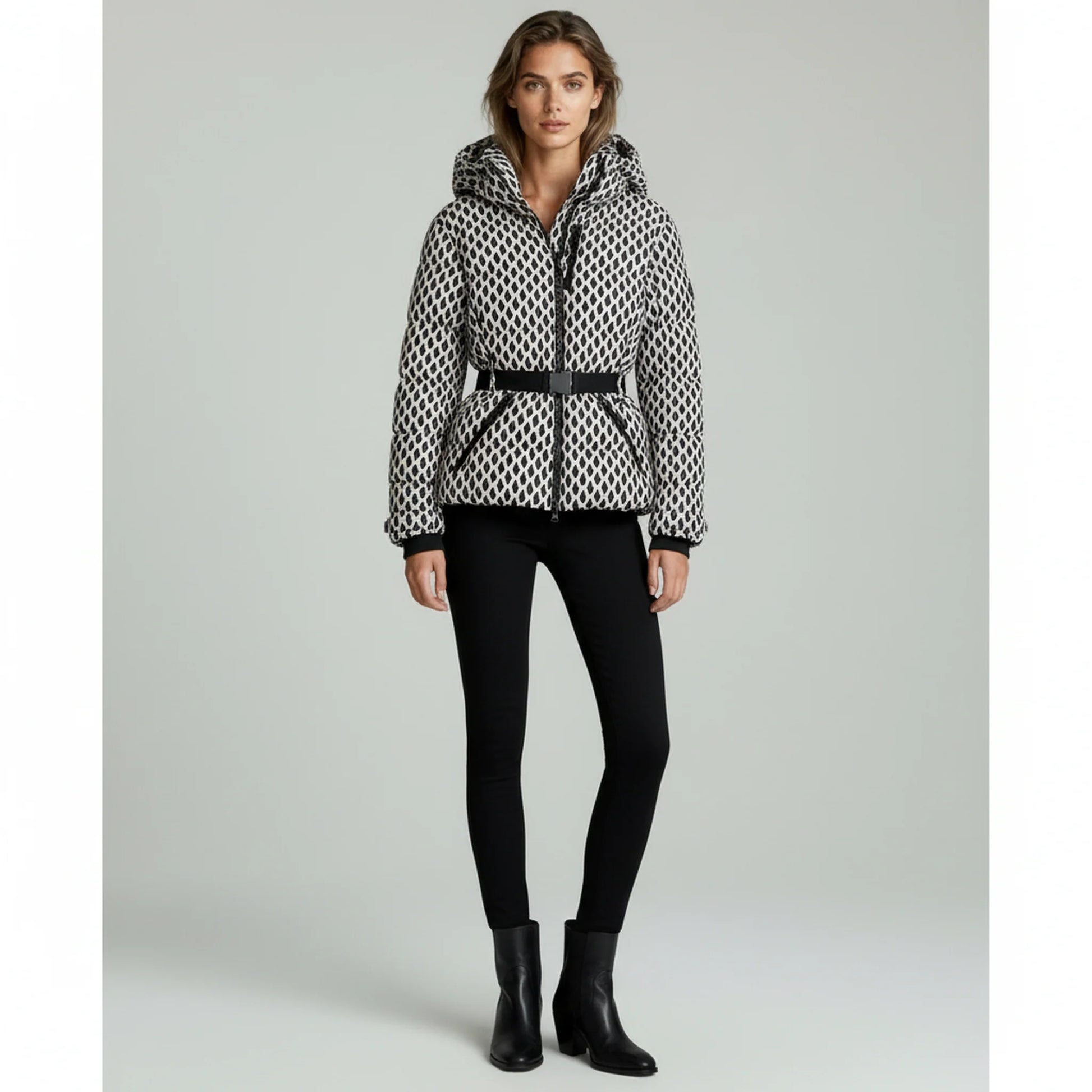 Padded Parka Coat – Hooded Design – Stylish Winter Jacket for Women