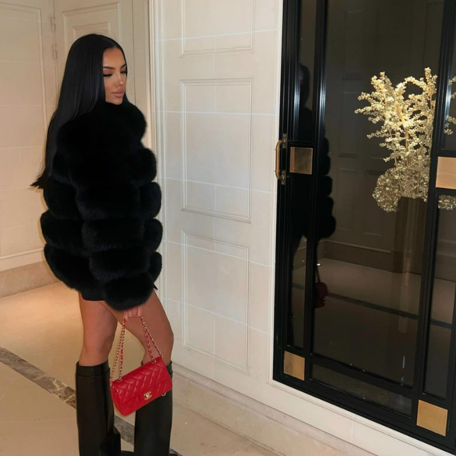 Women’s Faux Fur Jacket – Short Plush Winter Coat - Sofia Maris