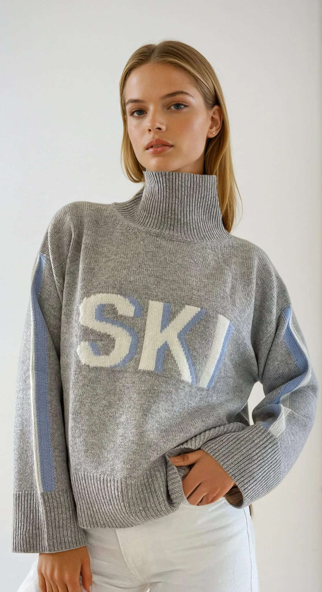 Sofia Maris Retro Turtleneck Ski Jumper