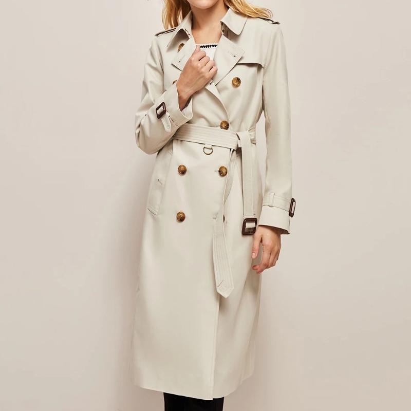 Isla Relaxed Fit Trench Coat | Button Front Belted Coat