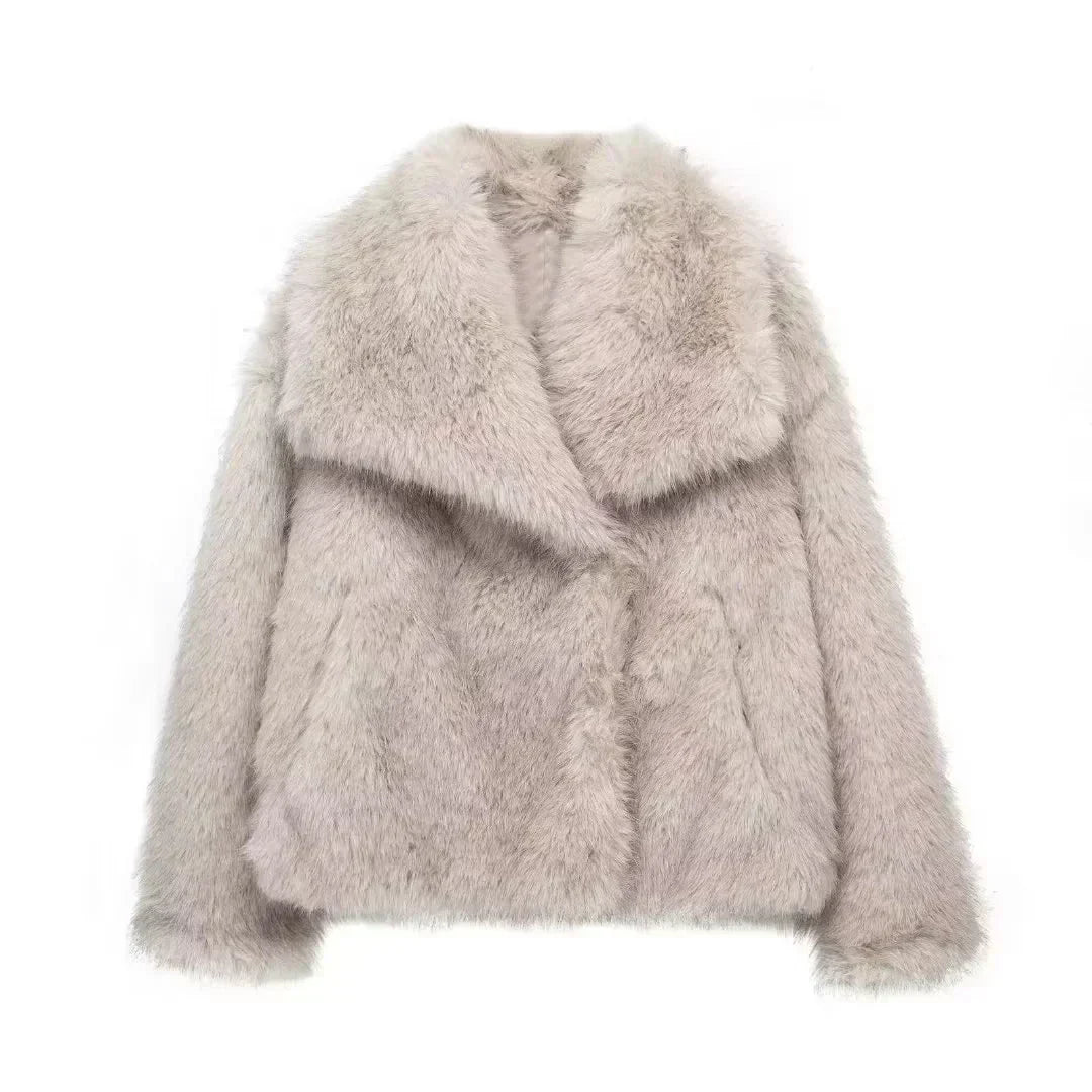 Alena | Elegant Faux Fur Jacket - Sofia Maris