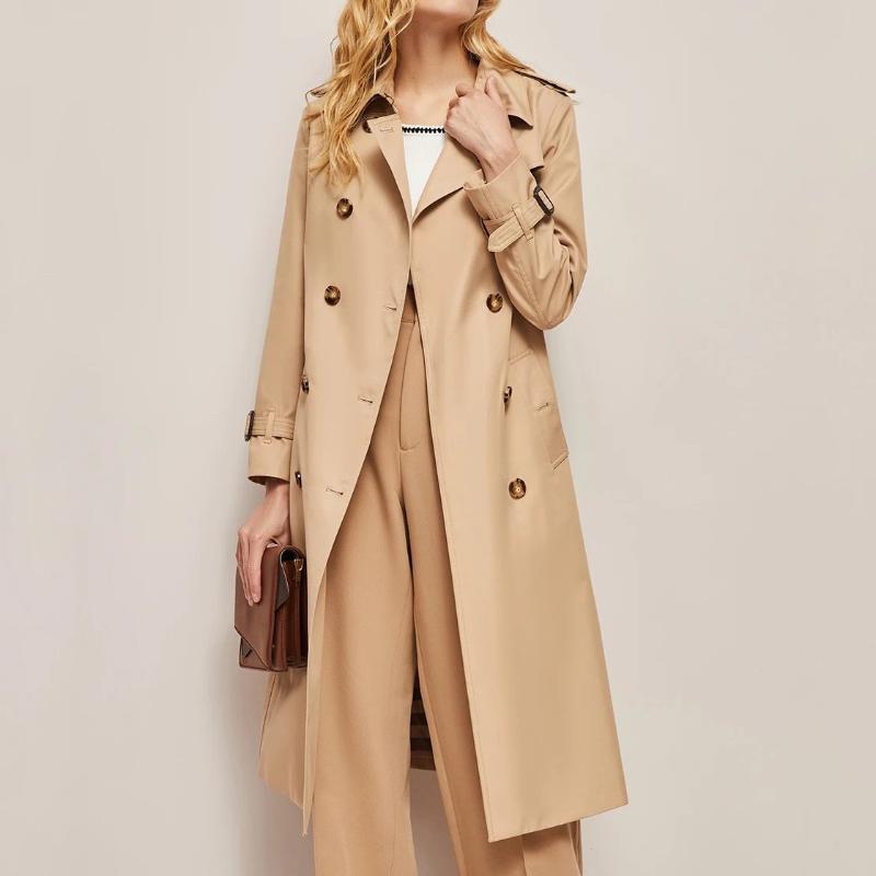 Isla Relaxed Fit Trench Coat | Button Front Belted Coat