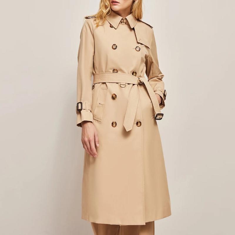 Isla Relaxed Fit Trench Coat | Button Front Belted Coat