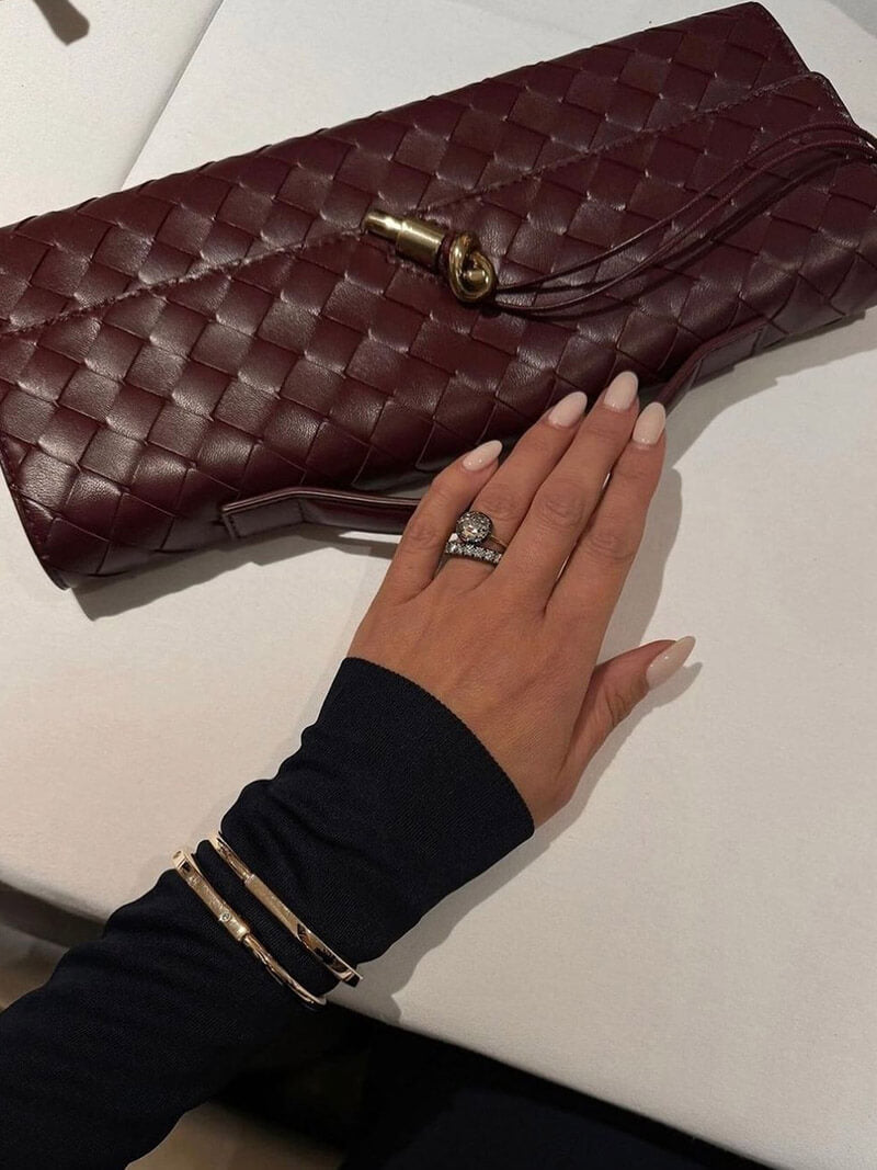 Women's Woven Shoulder Handbag with Top Handle and Flap Closure - Sofia Maris