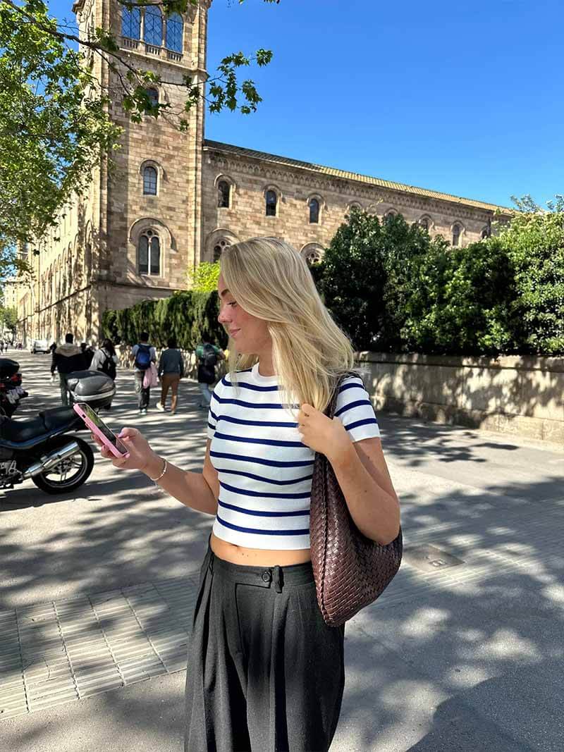 Women's Large Woven Shoulder Bag with Soft Slouchy Design - Sofia Maris