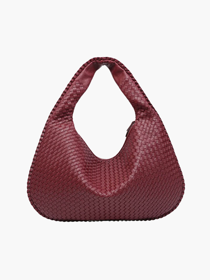 Women's Large Woven Shoulder Bag with Soft Slouchy Design - Sofia Maris