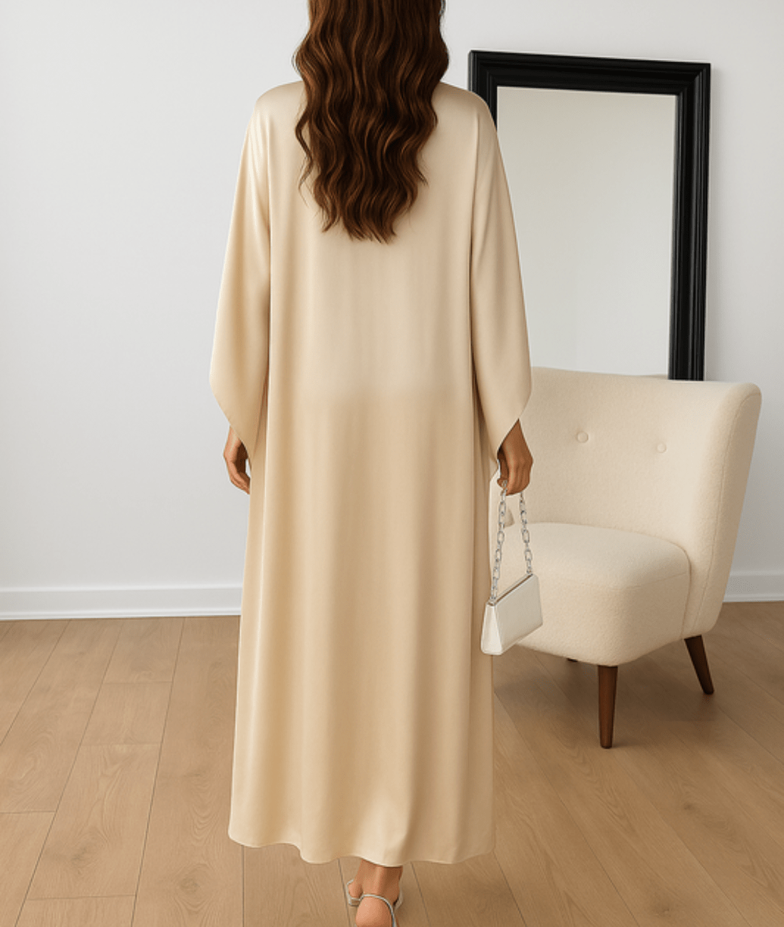 Tayma – Draped Sleeve Abaya Maxi Dress