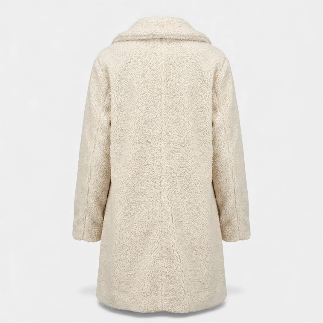 Sofia Maris Teddy Coat Longline Button-Up for Women