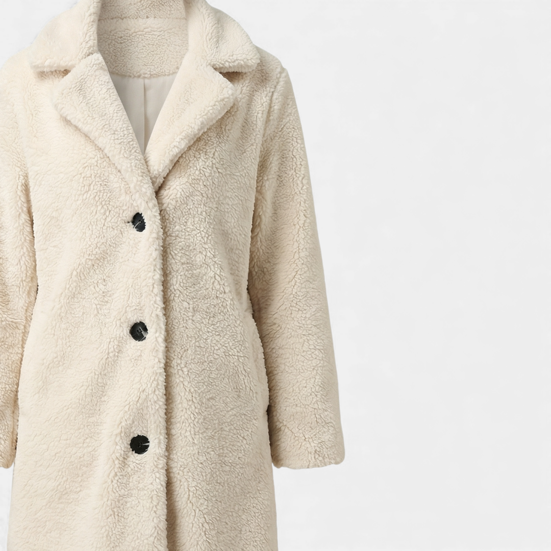 Sofia Maris Teddy Coat Longline Button-Up for Women