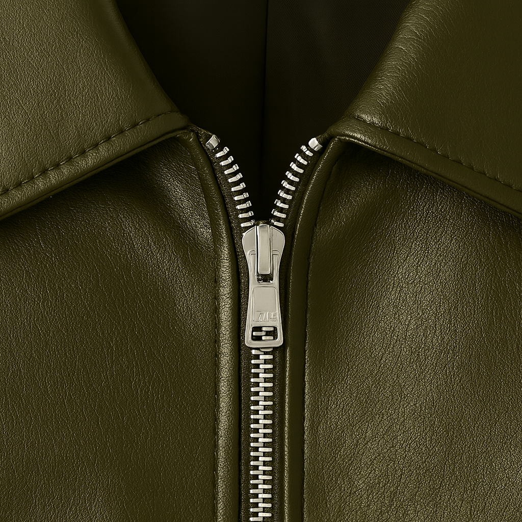 Sofia Maris Faux Leather Bomber Jacket