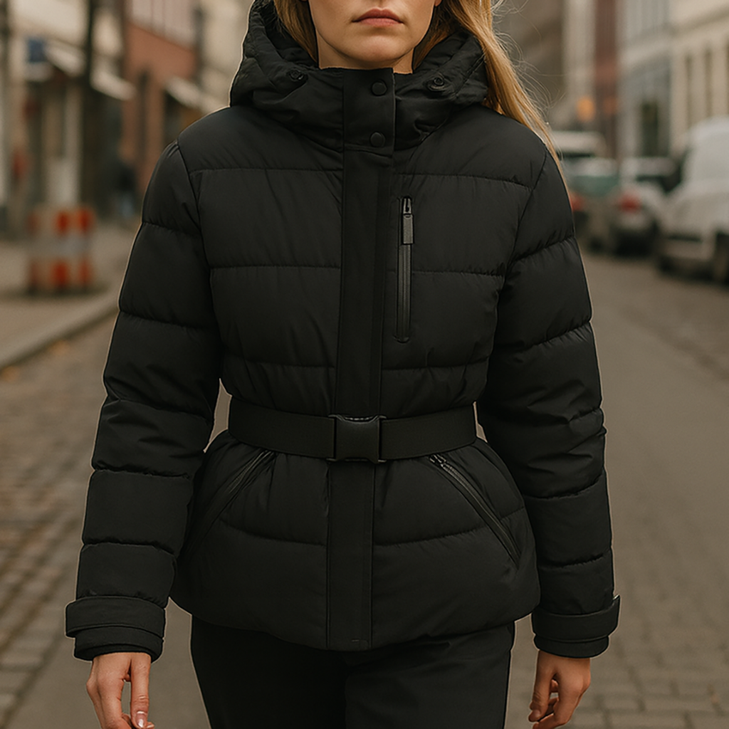 Sofia Maris The Lyra Belted Puffer Jacket