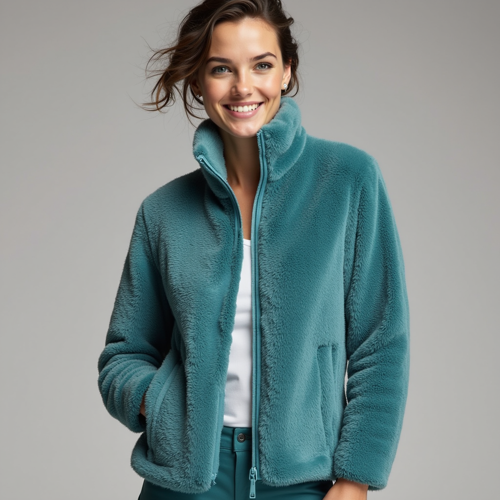 Sofia Maris Fleece Jacket – Ultra-Soft Texture – Winter Casual Comfort