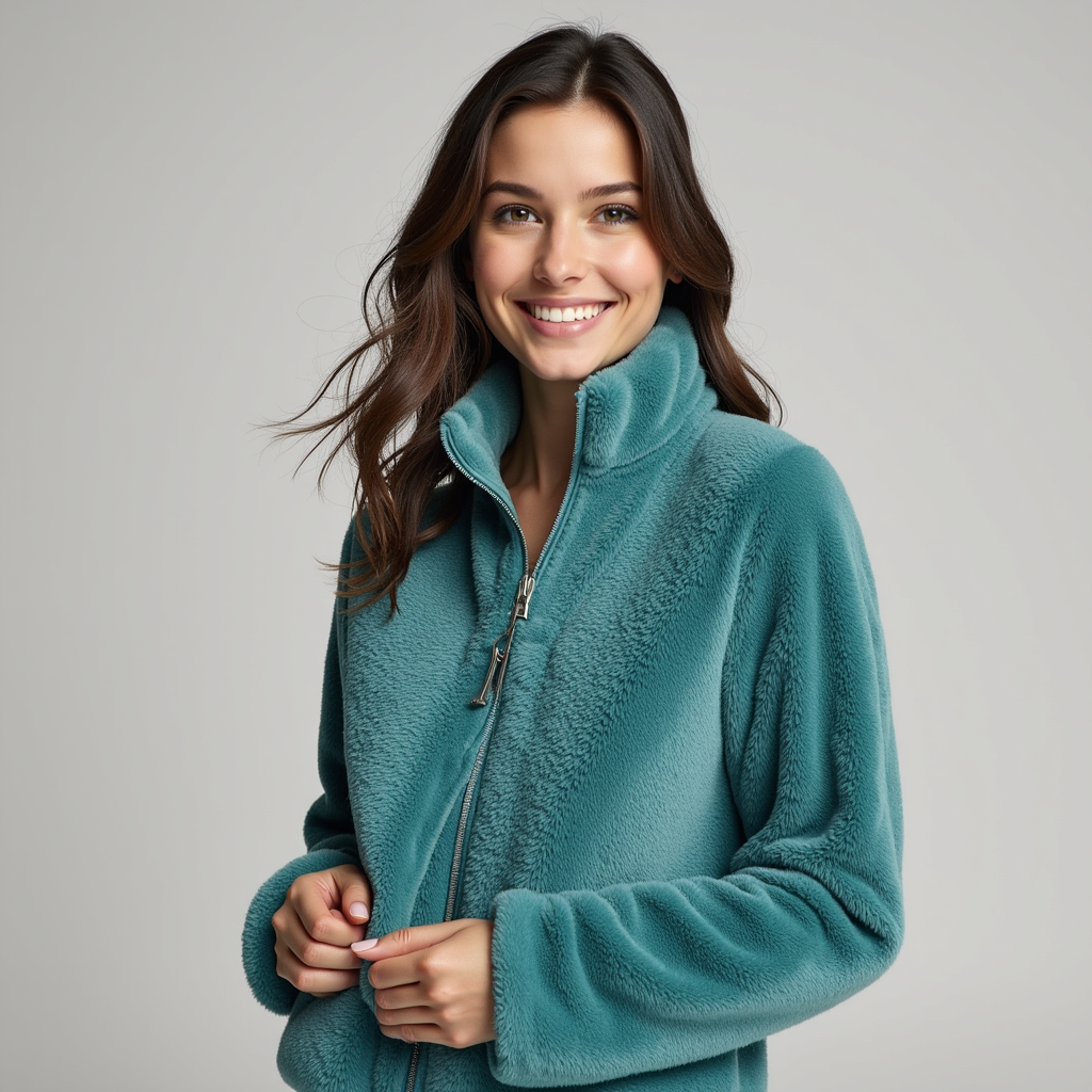 Sofia Maris Fleece Jacket – Ultra-Soft Texture – Winter Casual Comfort