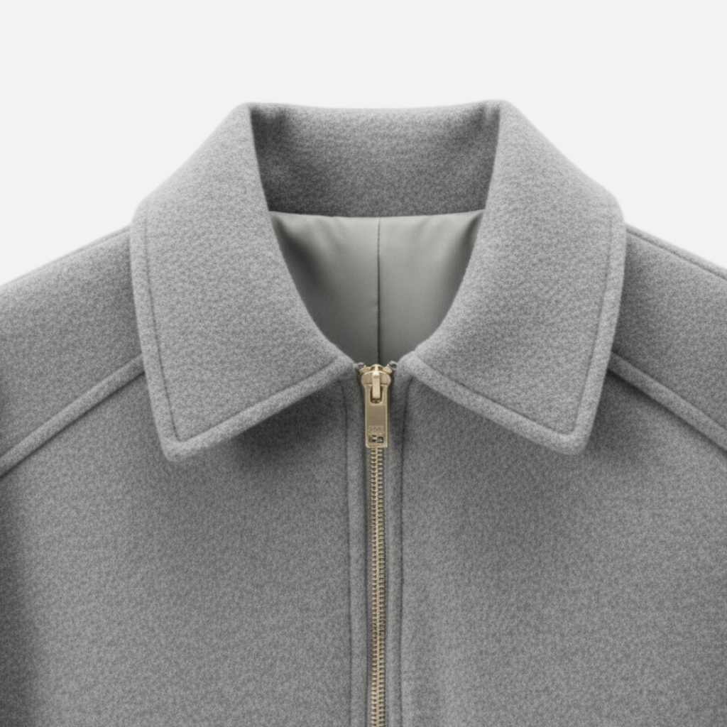 Sofia Maris Women’s Wool Blend Utility Jacket – Zip Up Short Coat - Sofia Maris