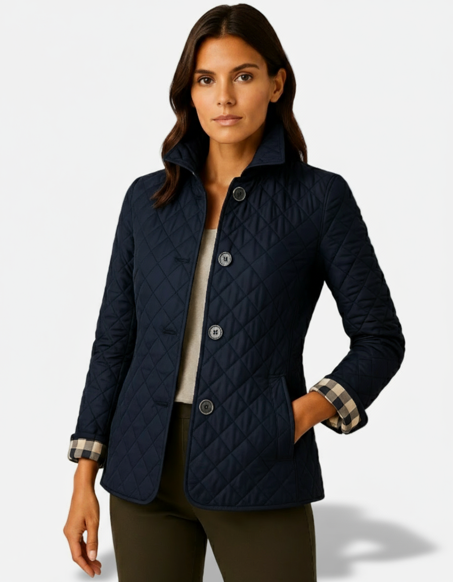 Women’s Puffer Lightweight Quilted Jacket – Timeless Button-Up Style - Sofia Maris