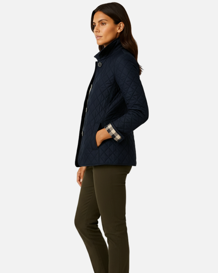 Women’s Puffer Lightweight Quilted Jacket – Timeless Button-Up Style - Sofia Maris