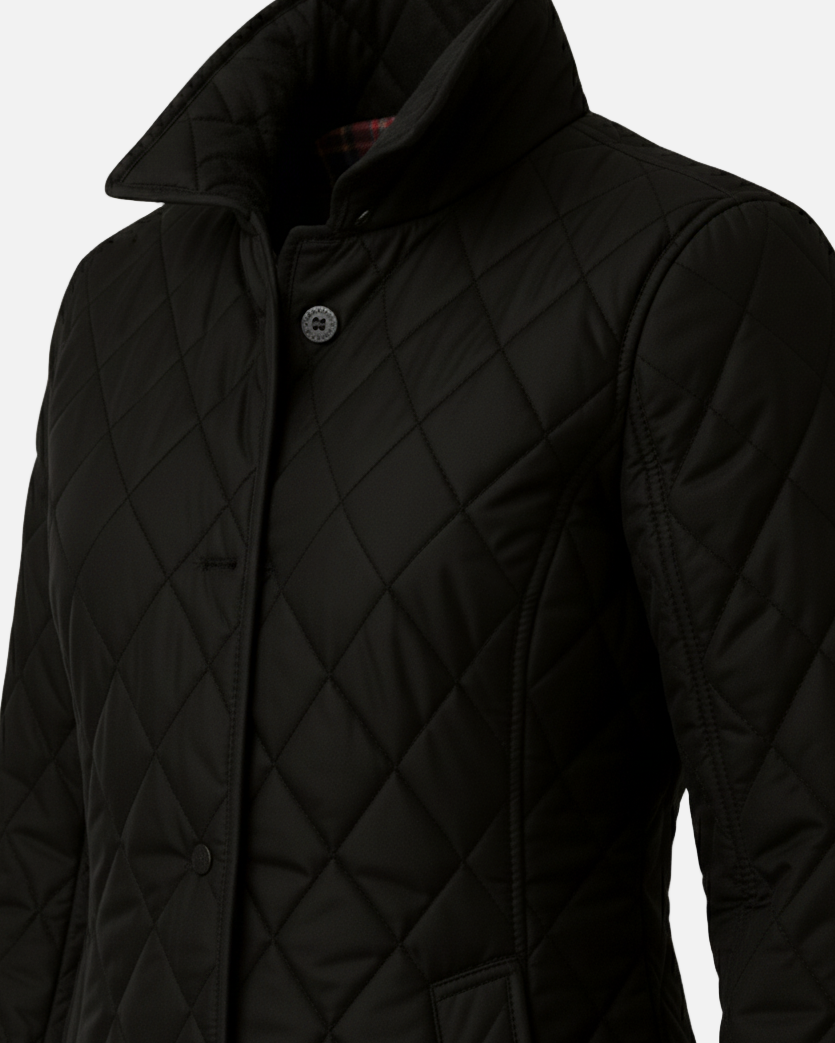 Women’s Puffer Lightweight Quilted Jacket – Timeless Button-Up Style - Sofia Maris