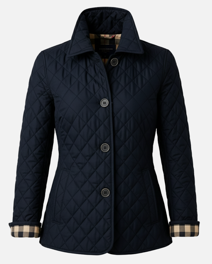 Women’s Puffer Lightweight Quilted Jacket – Timeless Button-Up Style - Sofia Maris