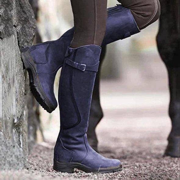 Sofia Maris Waterproof Leather Winter Riding Boots for Women