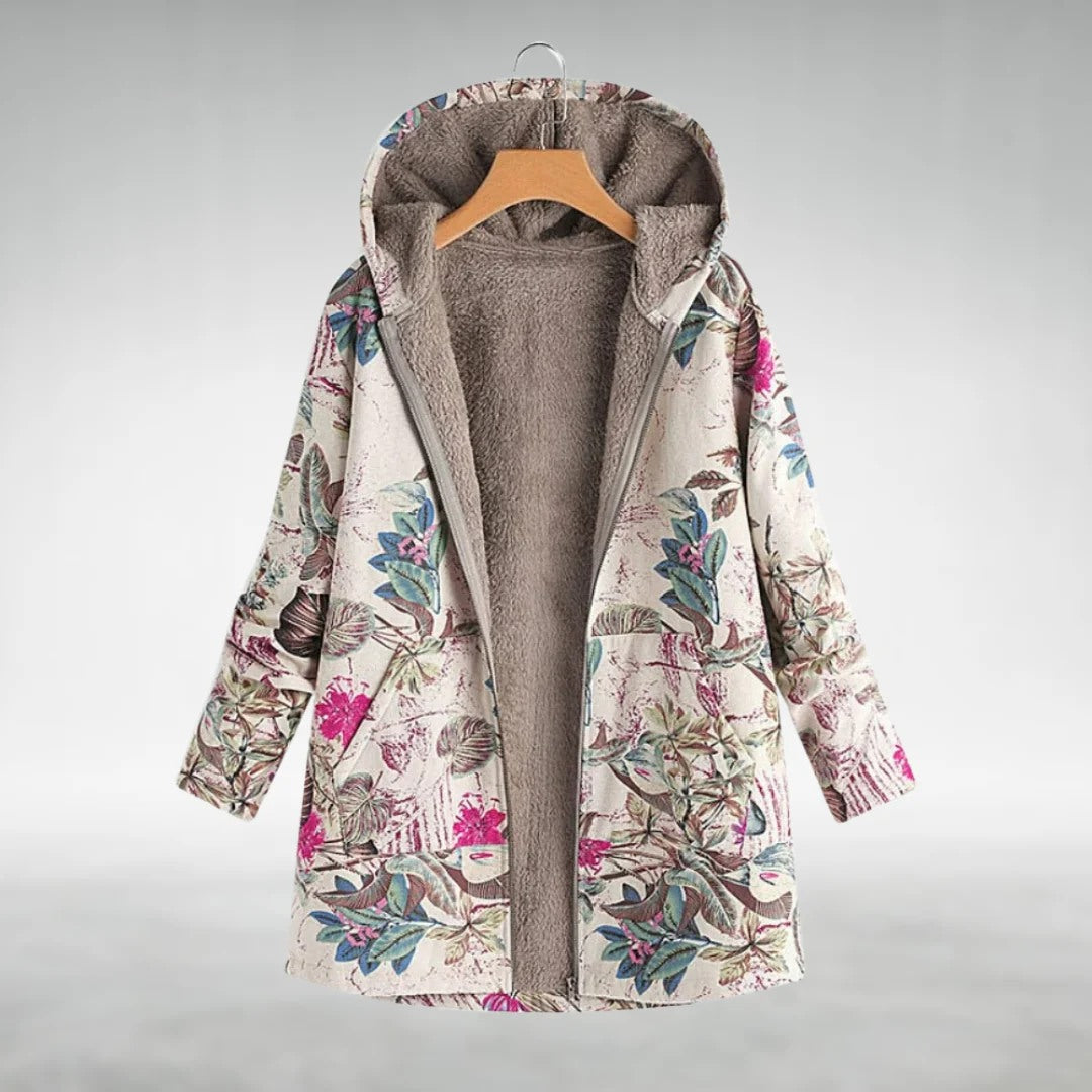 Sofia Maris Fleece Jacket – Floral Print – Cosy Everyday Layer