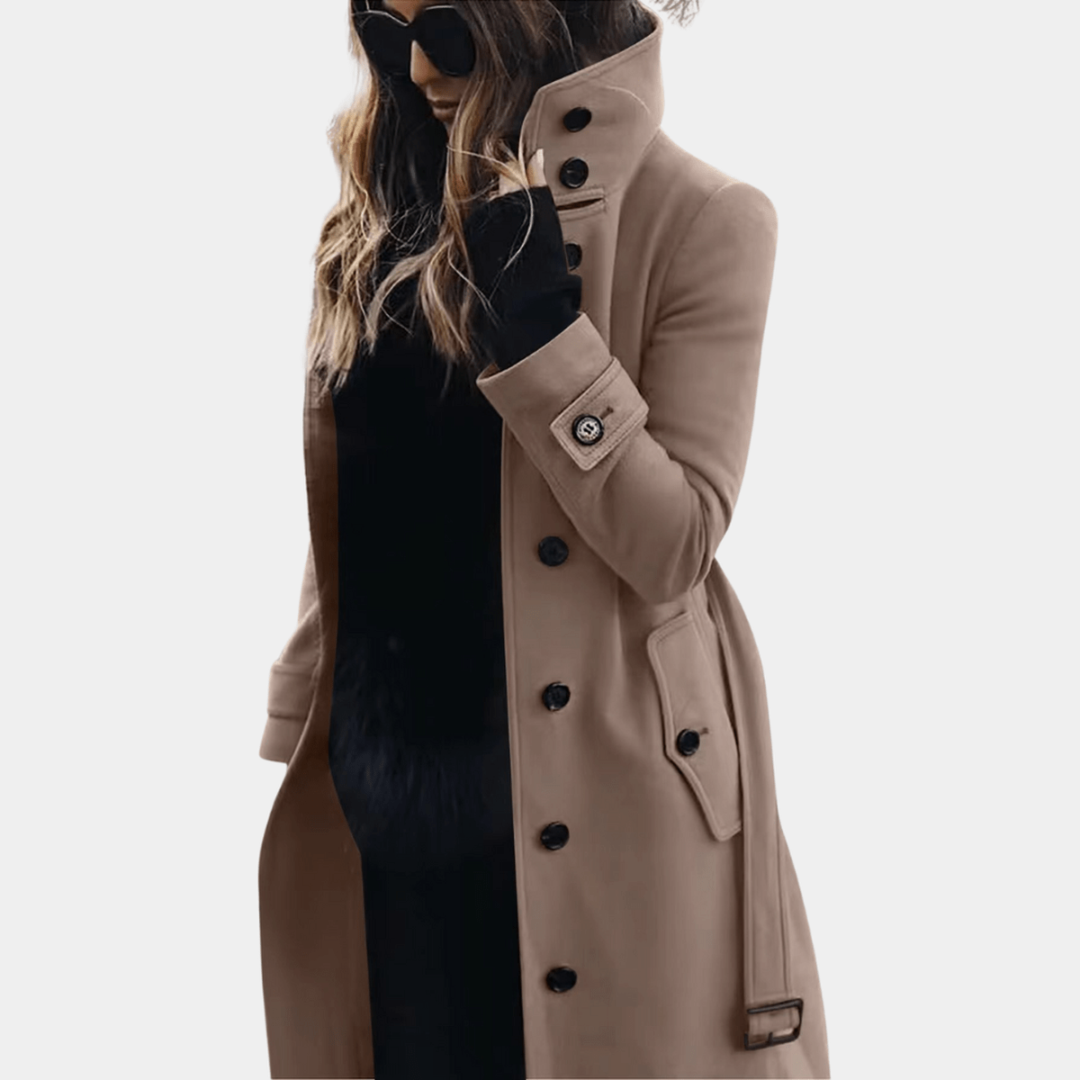 Sofia Maris Women's Elegant Warm Trench Coat
