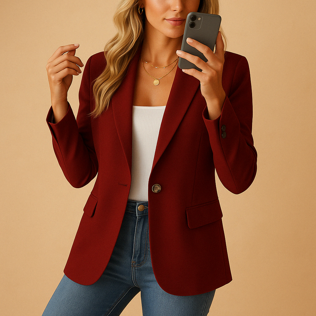 Women’s Fitted Blazer – Tailored Stretch Design for Smart and Casual Looks - Sofia Maris