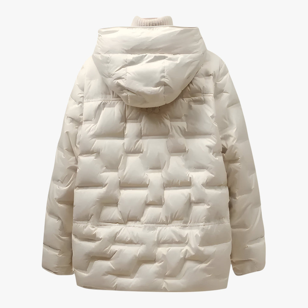 Women’s Hooded Insulated Jacket – Relaxed Winter Silhouette with Quilted Design for Everyday Wear