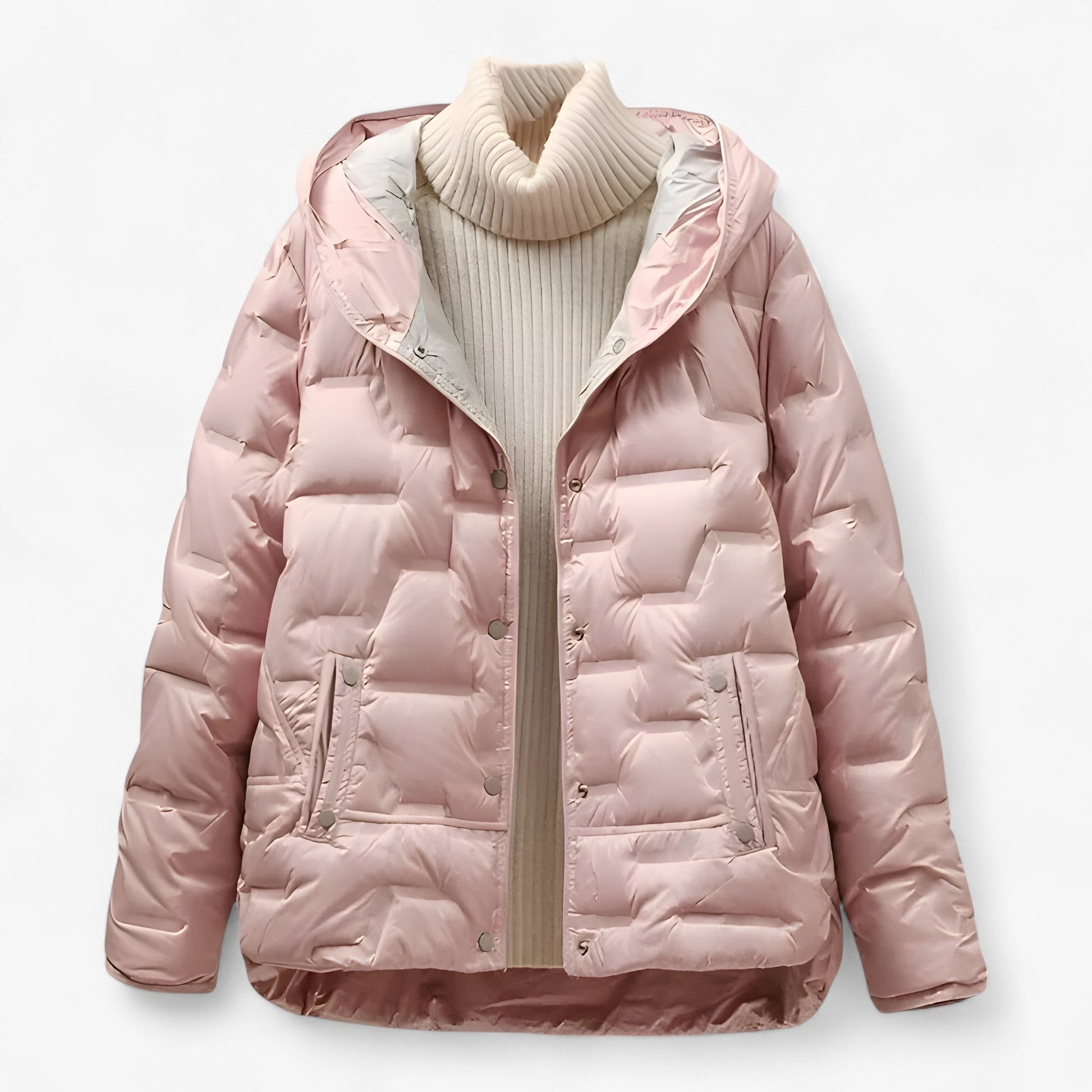 Women’s Hooded Insulated Jacket – Relaxed Winter Silhouette with Quilted Design for Everyday Wear