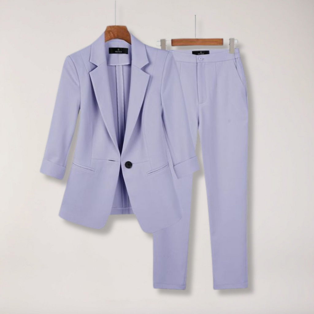 Women’s Tailored Blazer and Trousers – Two-Piece Suit Set for Work and Formal Events - Sofia Maris