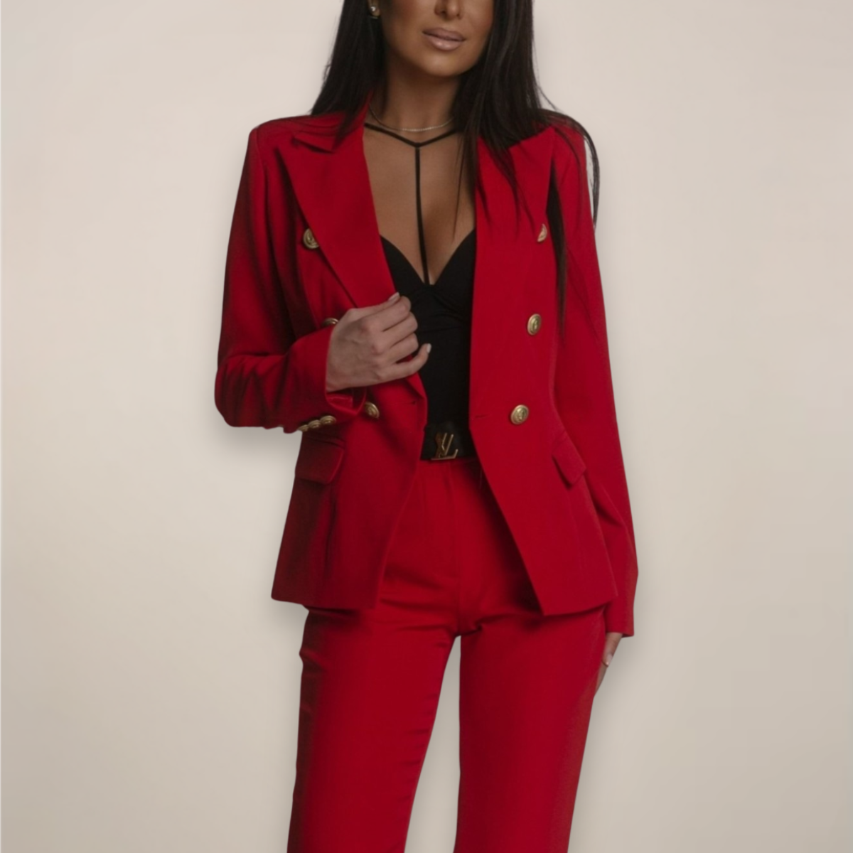 Women’s Two-Piece Blazer Suit – Elegant Tailored Set for Work and Formal Occasions - Sofia Maris