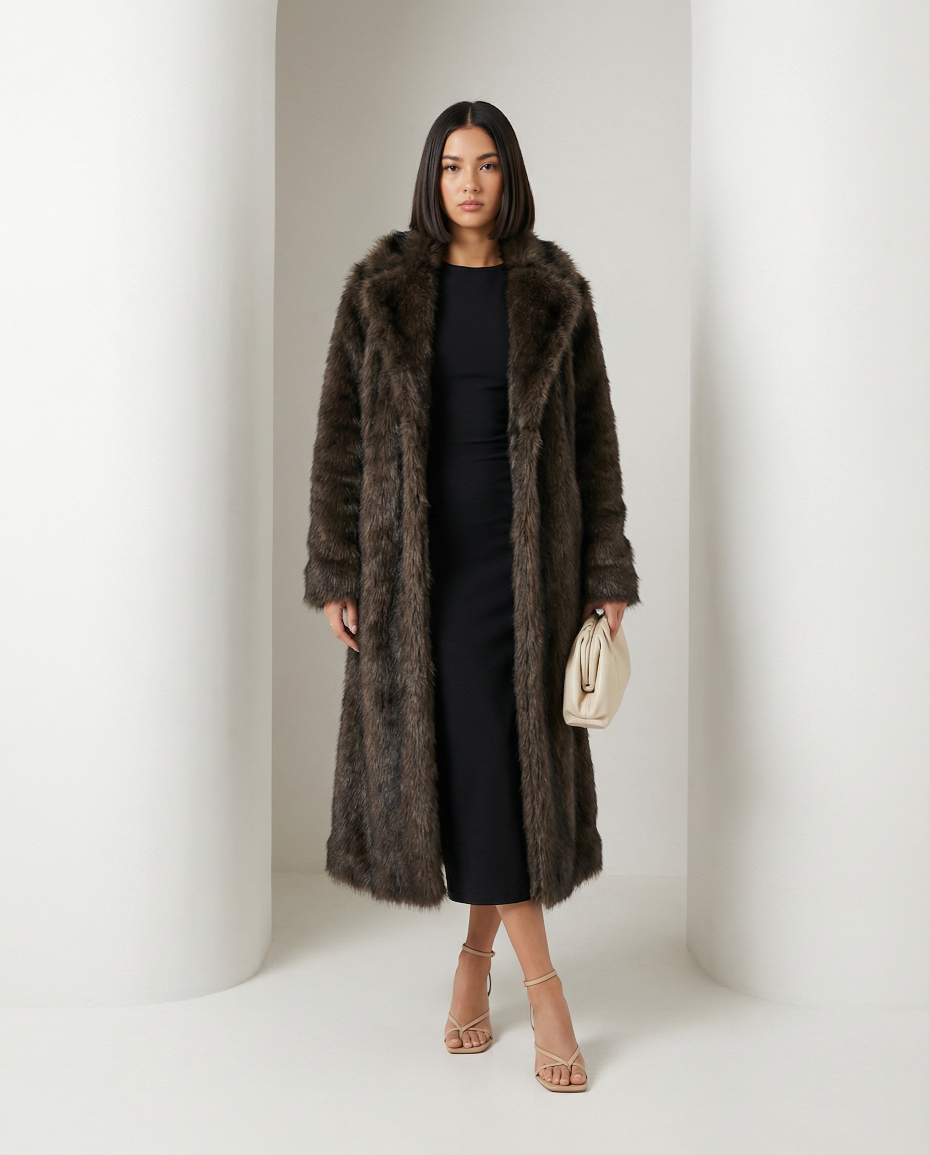 Eden Longline Faux-Fur Coat