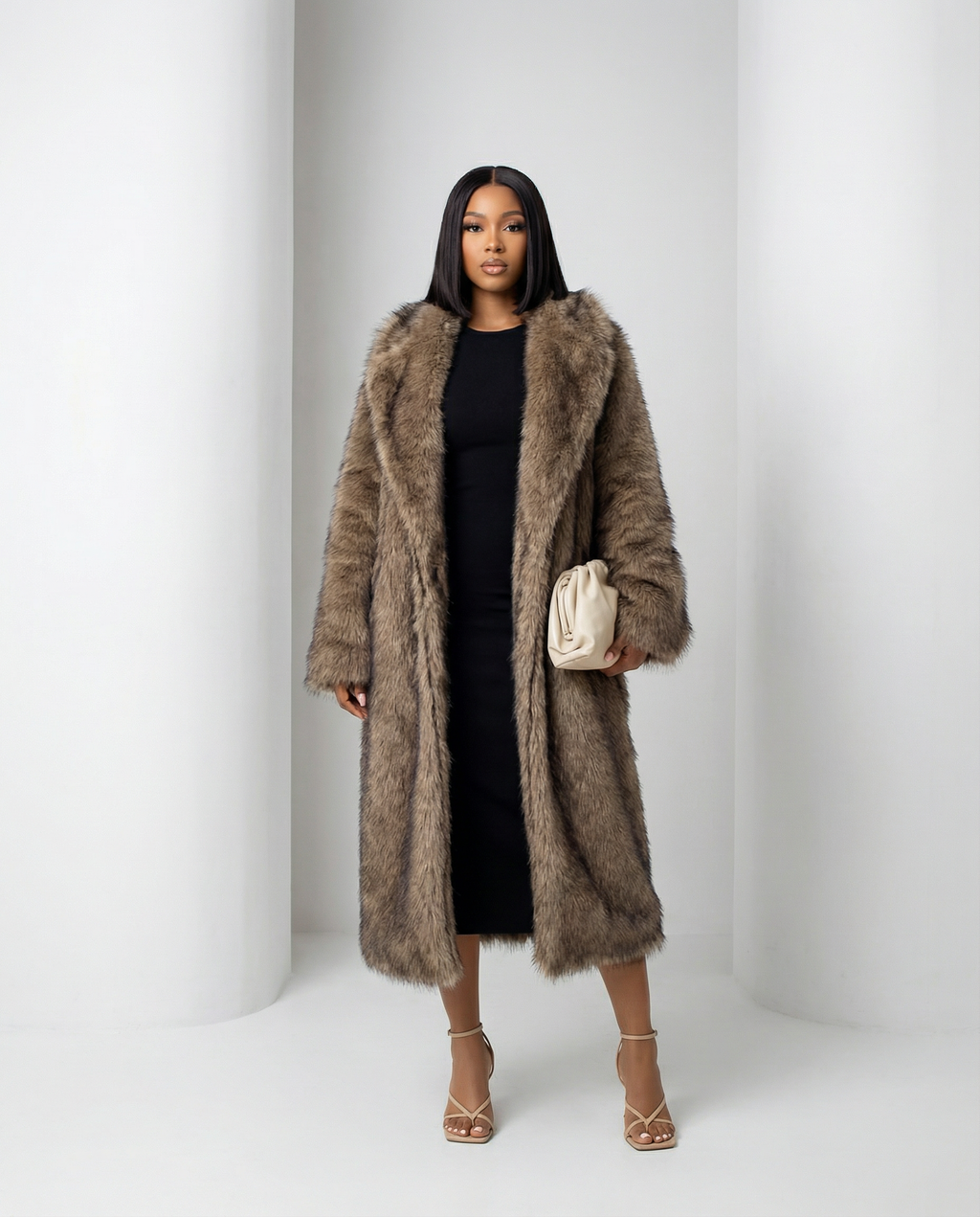 Eden Longline Faux-Fur Coat