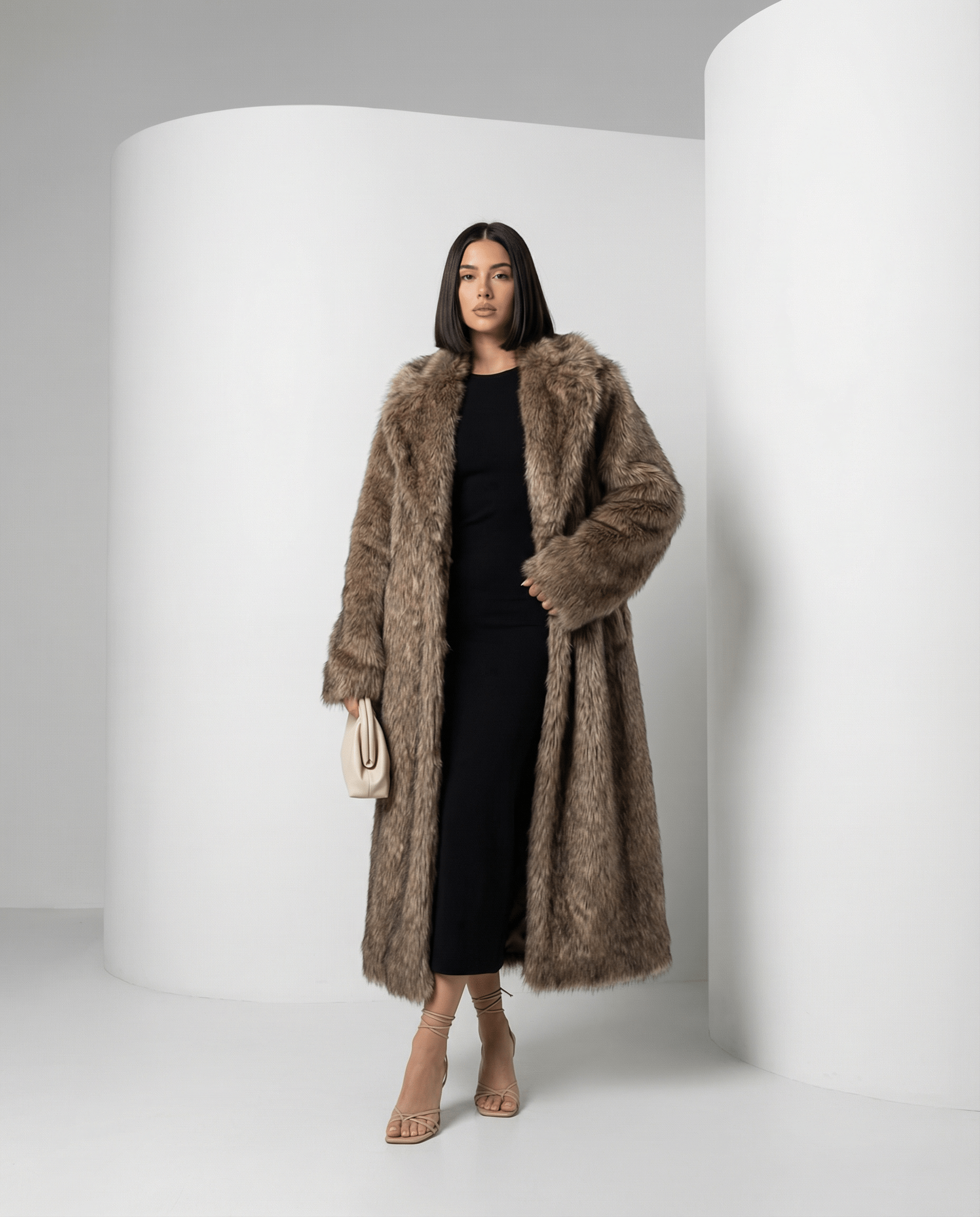 Eden Longline Faux-Fur Coat