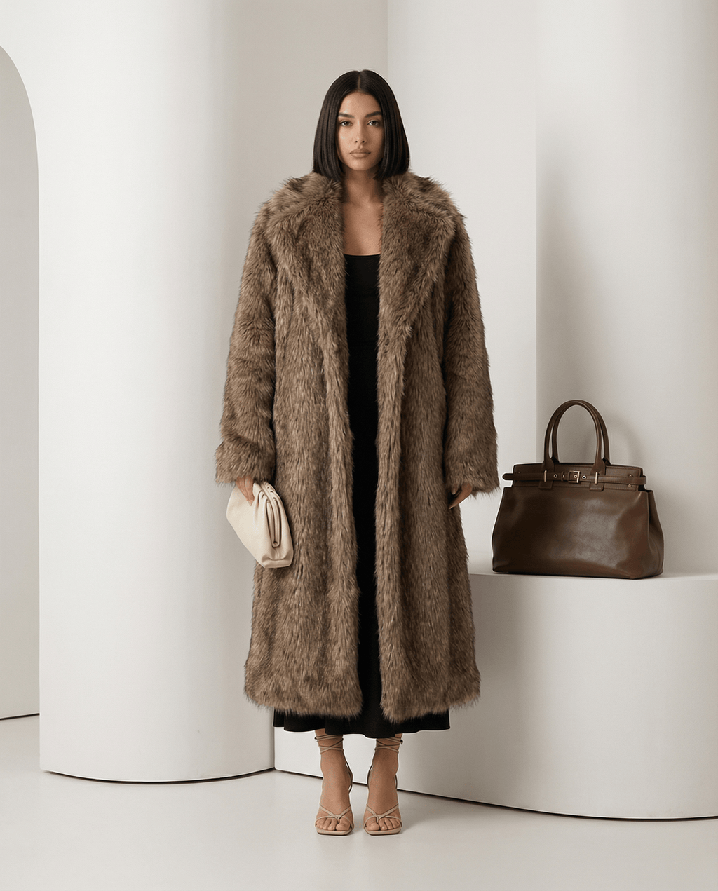 Eden Longline Faux-Fur Coat